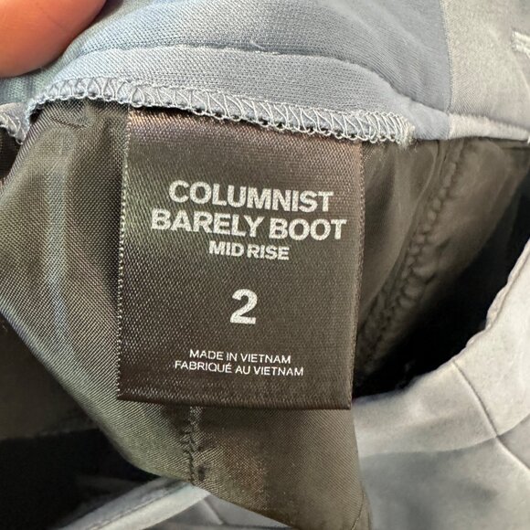 Express Womens Columnist Barely Boot Mid Rise Pants Size 2 Blue Polyester Blend - Picture 6 of 7